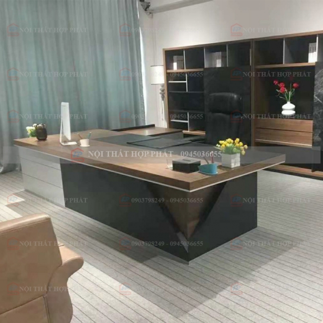 Bàn Làm Việc Cao Cấp Gỗ Thiết Kế BLVCCG010